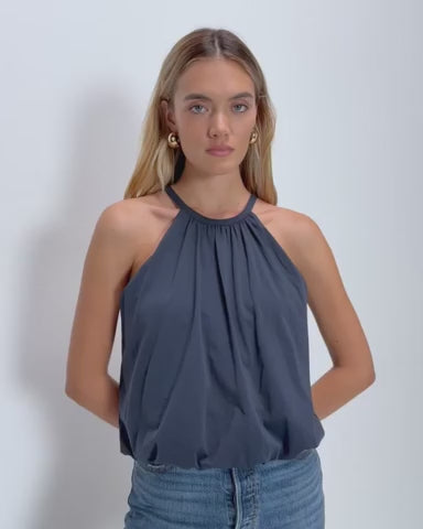 Bell Bubble Top - Navy Night Sky