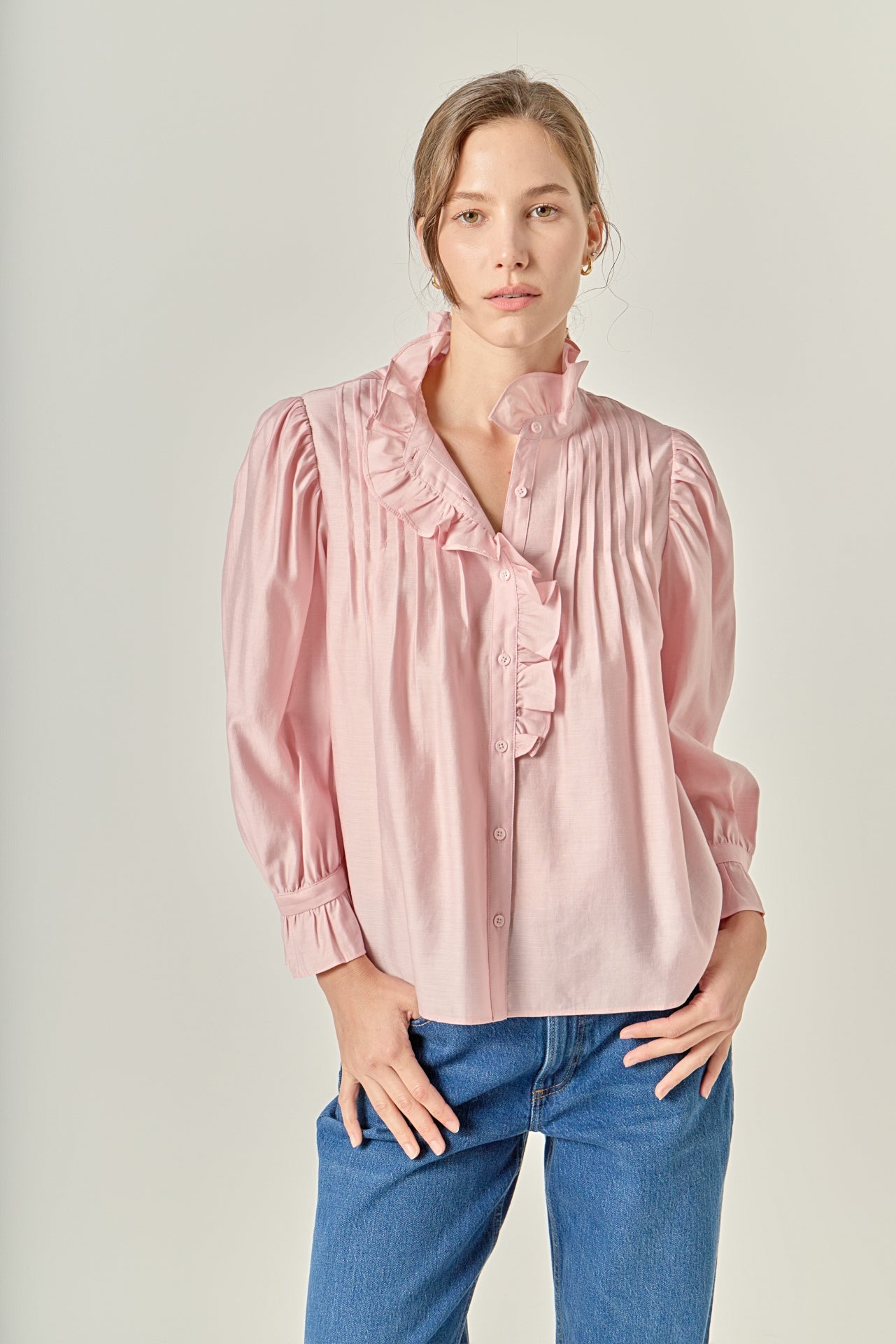 Ruffle Detailed Blouse - Pink