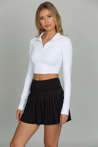 15" Black Pleated Tennis Skirt