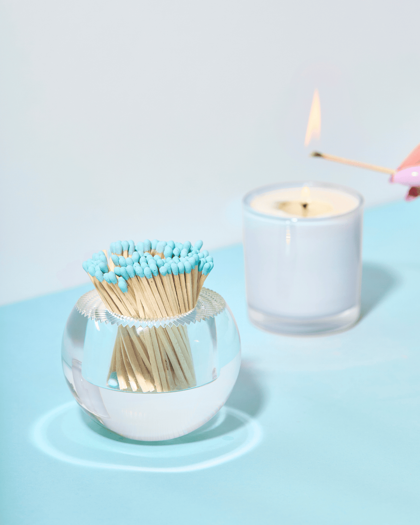 Round Match Striker | Light Blue Matches