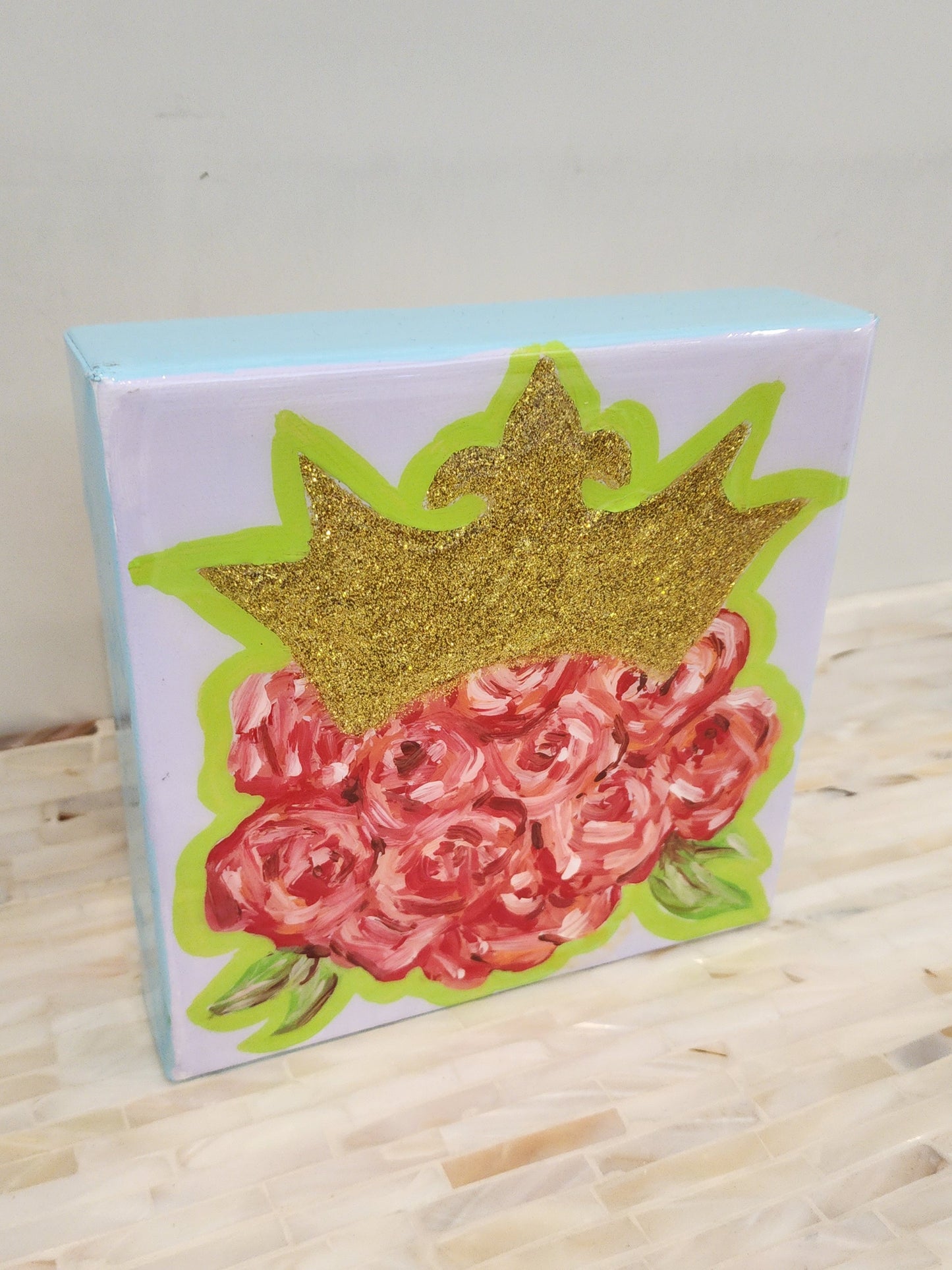 Crowned Roses Lilac Original Artwork