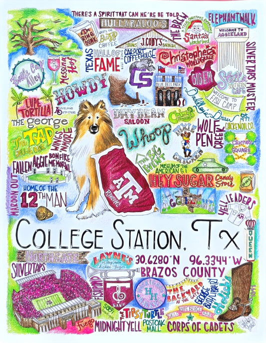 GLITTERBOXX - Hometown Print - College Station, TX