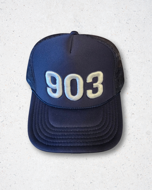 903 Trucker Hat - Navy & White