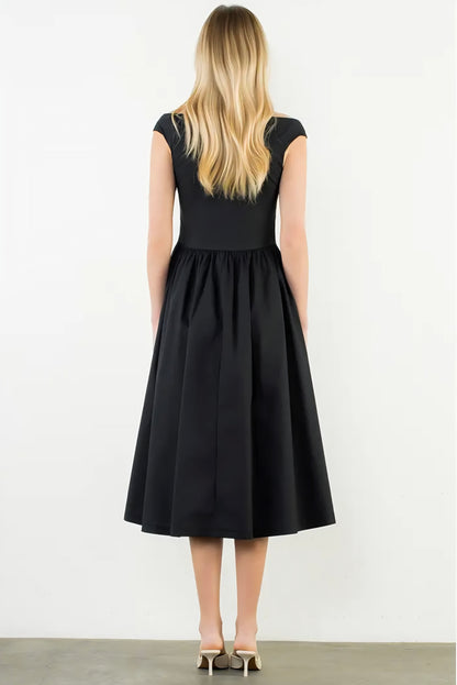 Sleeveless Midi Dress - Black