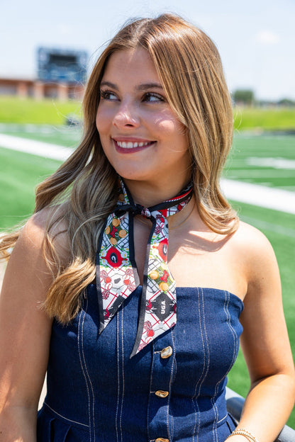 Saturday Silks - All-Star Skinny Scarf - Georgia