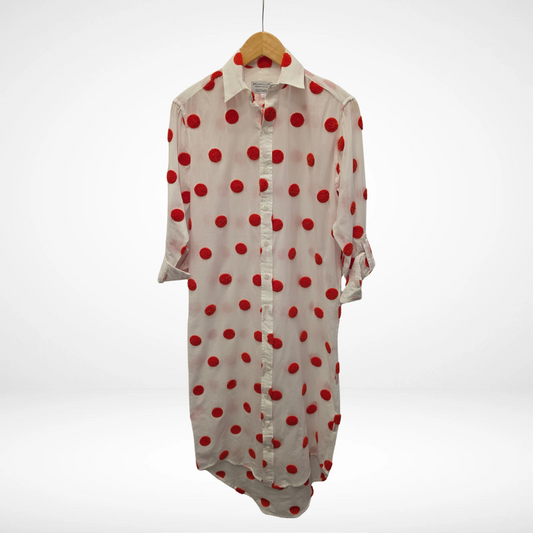 Red Dot Midi Dress