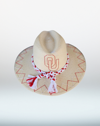 Oklahoma + Double Zig Zag Brim Palm Hat