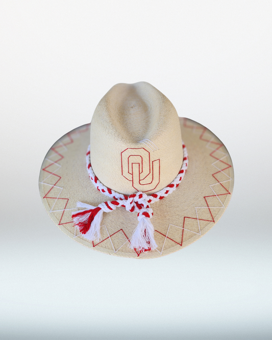 Oklahoma + Double Zig Zag Brim Palm Hat
