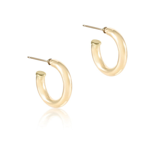 eNewton - Round Gold 1" Post Hoop - 4mm