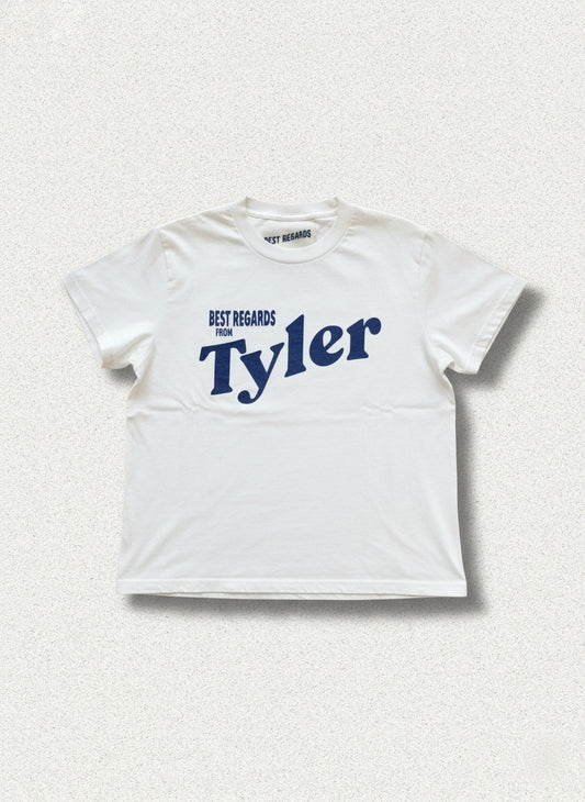 Tyler Postcard Souvenir Baby Tee - Cream