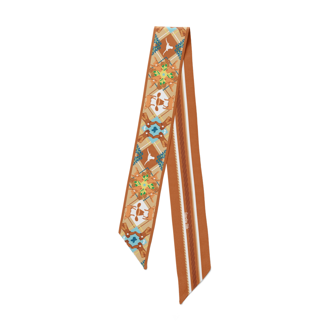 Saturday Silks - All-Star Skinny Scarf - Texas