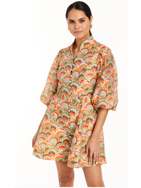 Valencia Mini Dress - Marbled Multi