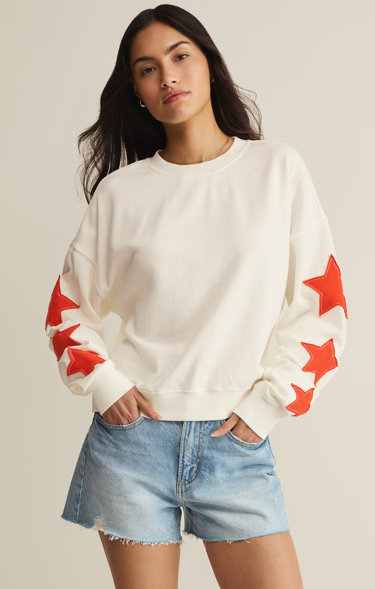 Stars First Date Sweatshirt - Sea Salt