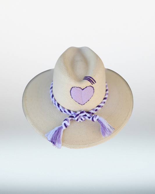 Light Purple Heart Palm Hat