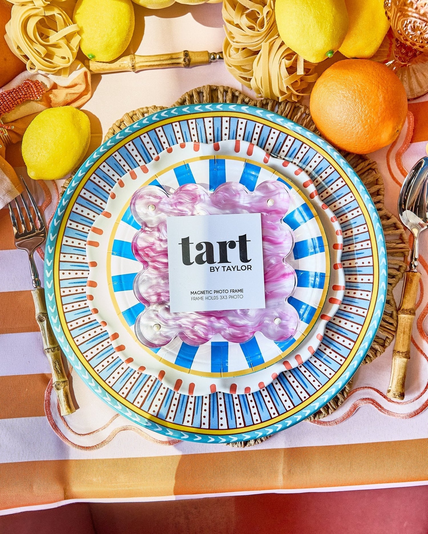Pink Marbled Mini Acrylic Picture Frame