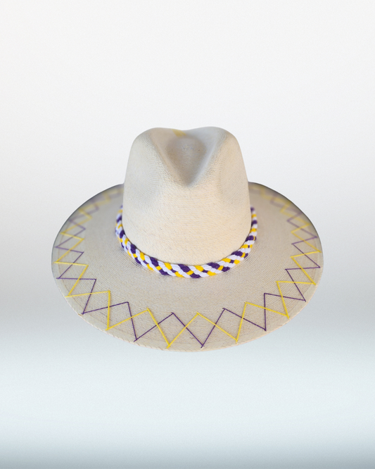 LSU + Double Zig Zag Brim Palm Hat