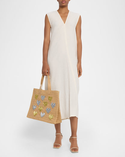Be Mine Tote - Sand Silver/Gold