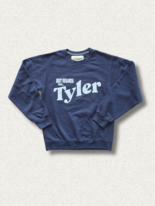 Tyler Postcard Keepsake Sweatshirt -Navy Blue