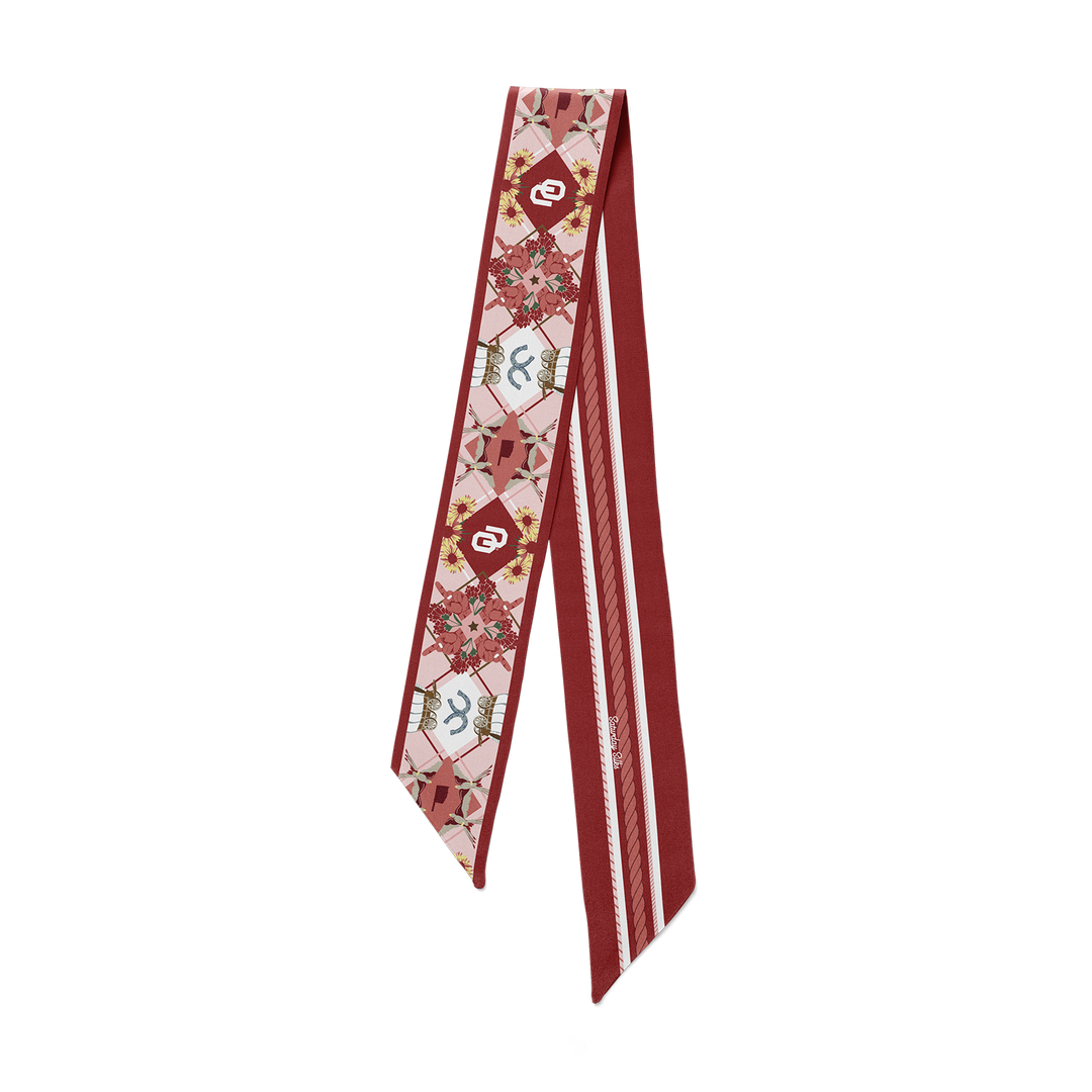 Saturday Silks - All-Star Skinny Scarf - Oklahoma