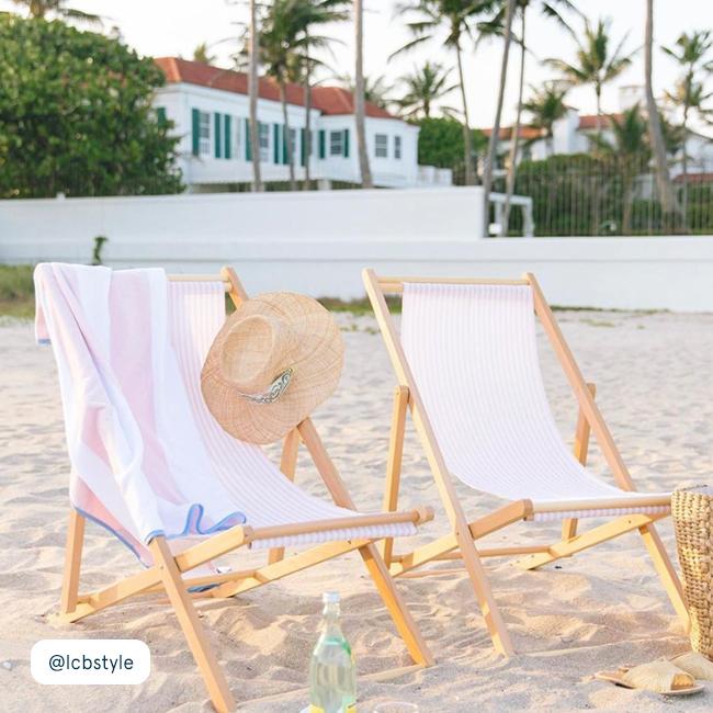 Beach Towel - Pink Stripe