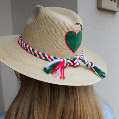 Kelly Green Heart Palm Hat