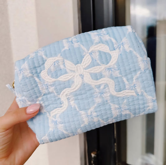 Mini Octavia Luna Rosa Fleur Pouch - Chilled Blue