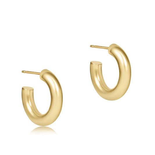 eNewton - Gold 0.5" Post Hoop - 4mm - Smooth