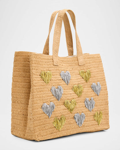 Be Mine Tote - Sand Silver/Gold