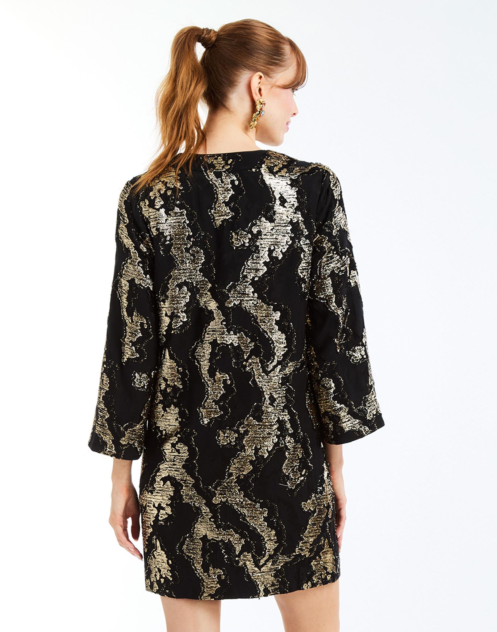 Ines Mini Dress - Black Gold - Spinout