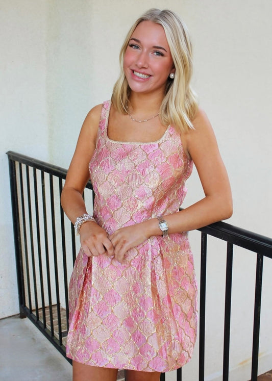Cora Mini Dress - Gilded Pink