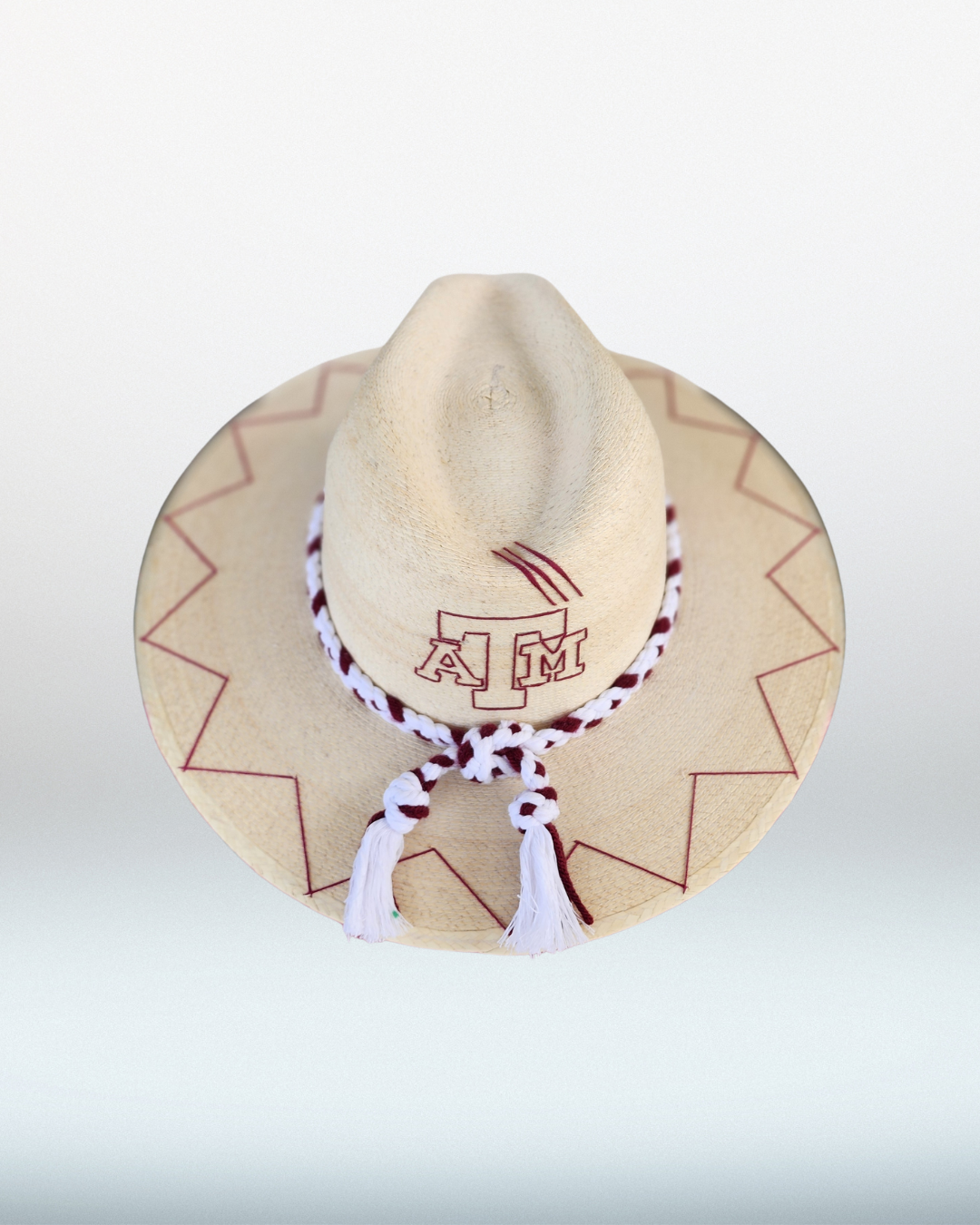 Texas A&M + Double Zig Zag Brim Palm Hat