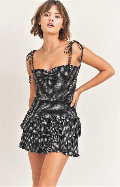 Charlie Dotted Skirt - Black/White