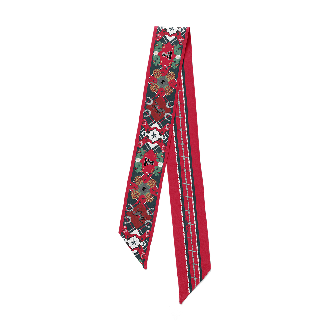 Saturday Silks - All-Star Skinny Scarf - Texas Tech