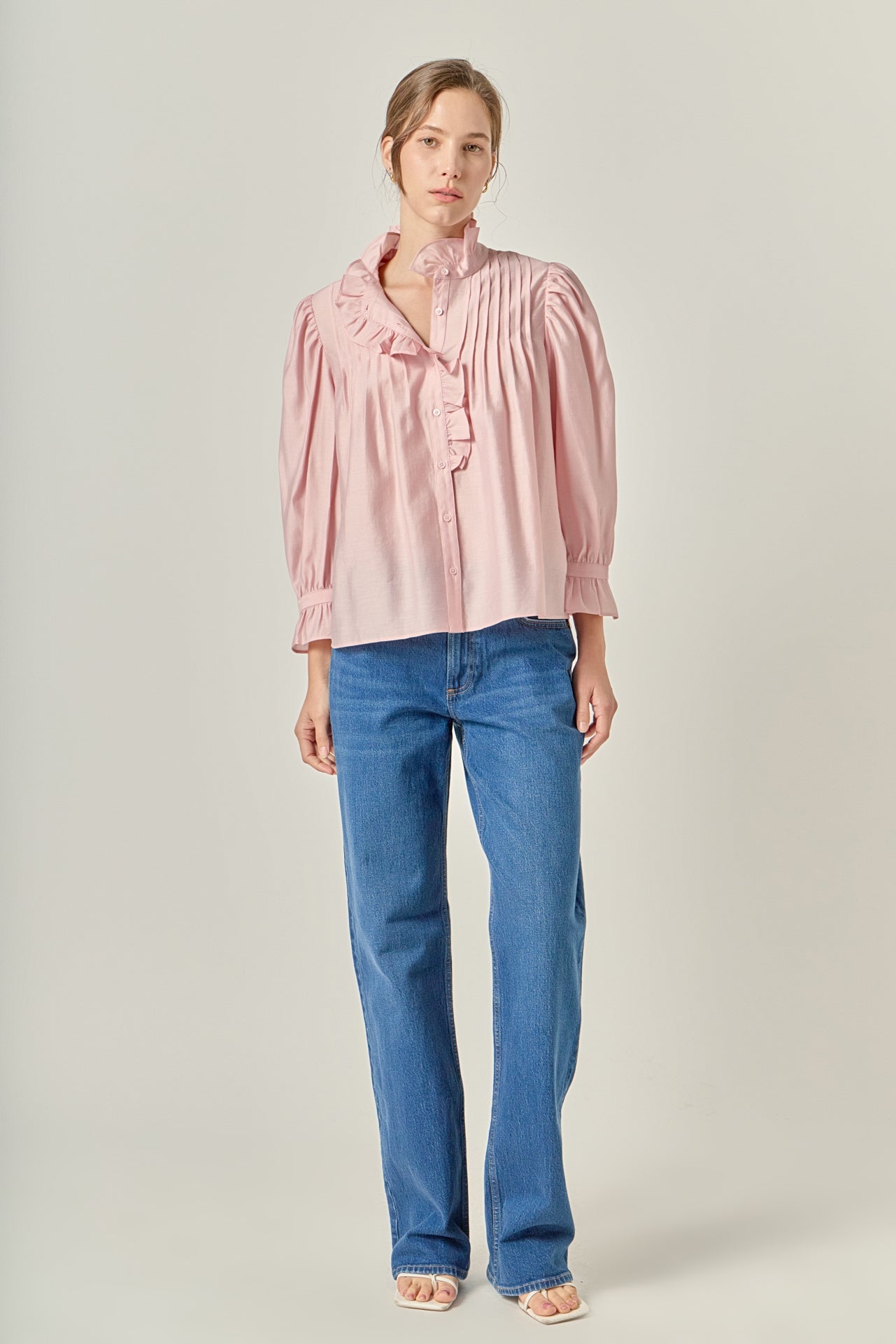 Ruffle Detailed Blouse - Pink