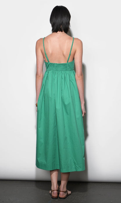 Libby Boned Bodice Midi Dress - Green