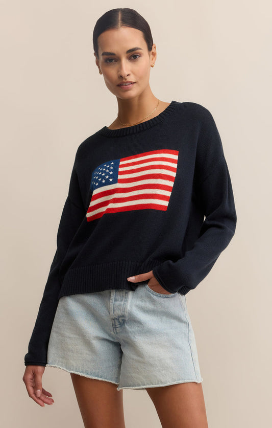 Sienna Patriot Sweater - Eclipse