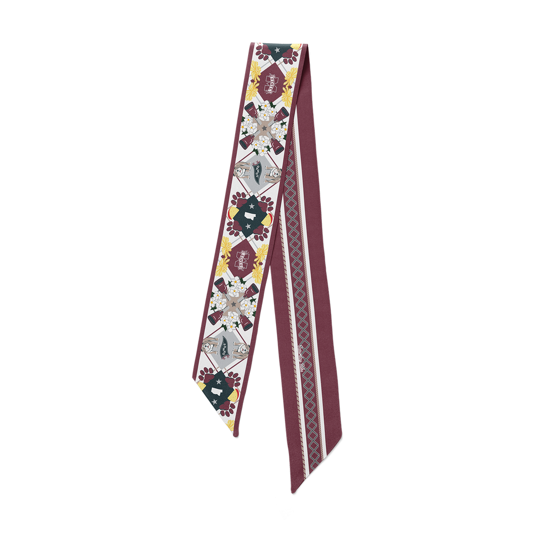 Saturday Silks - All-Star Skinny Scarf - Mississippi State