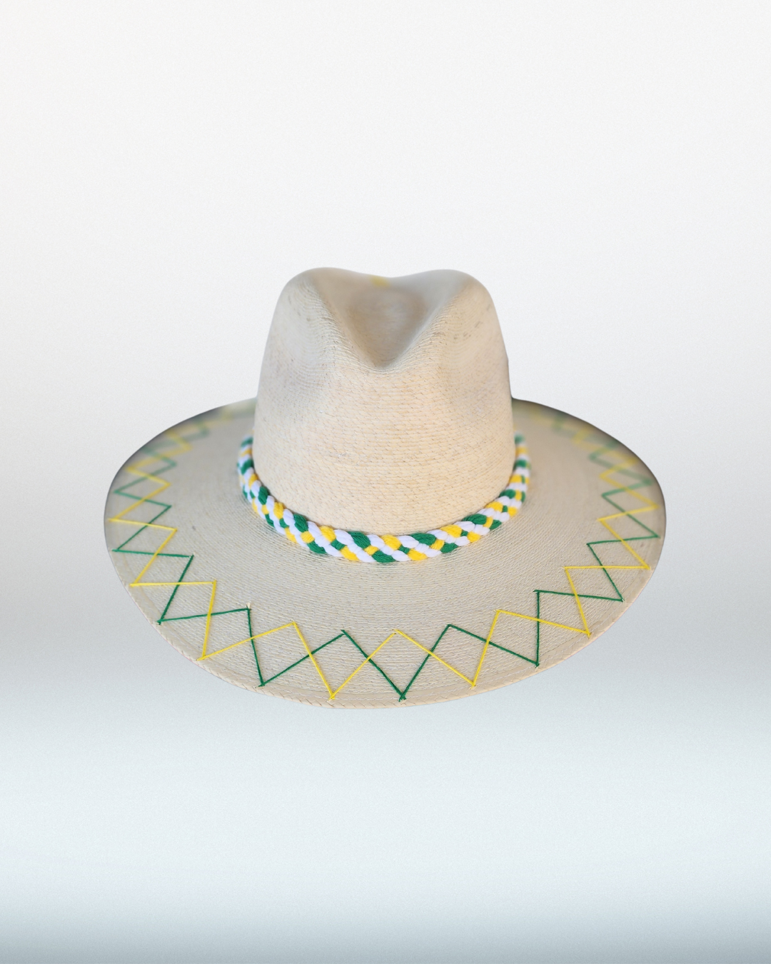 Baylor + Double Zig Zag Brim Palm Hat