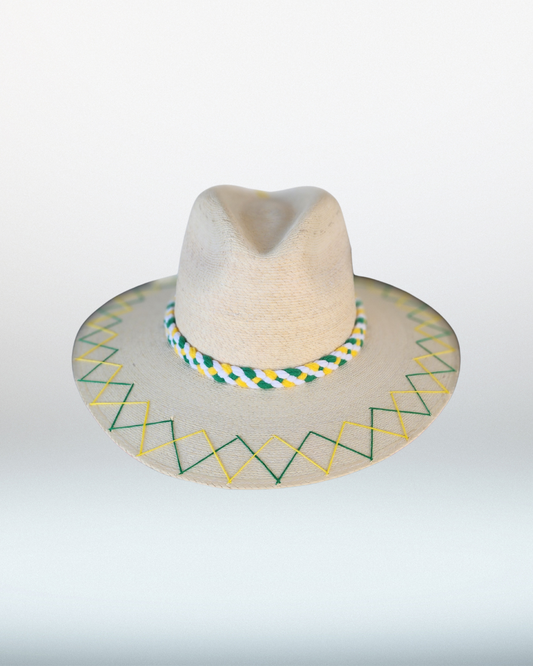 Baylor + Double Zig Zag Brim Palm Hat
