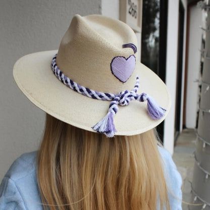 Light Purple Heart Palm Hat