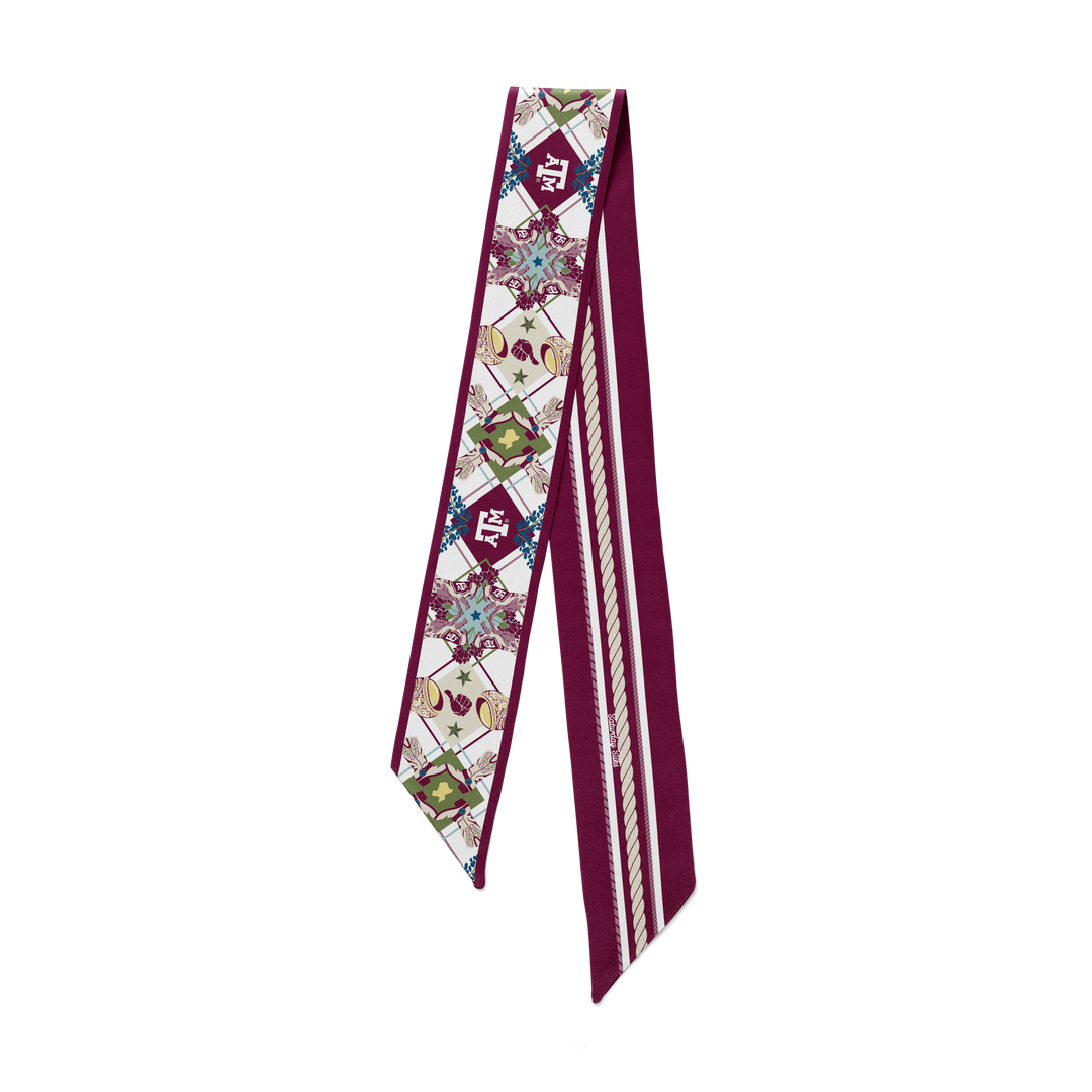 Saturday Silks - All-Star Skinny Scarf - Texas A&M