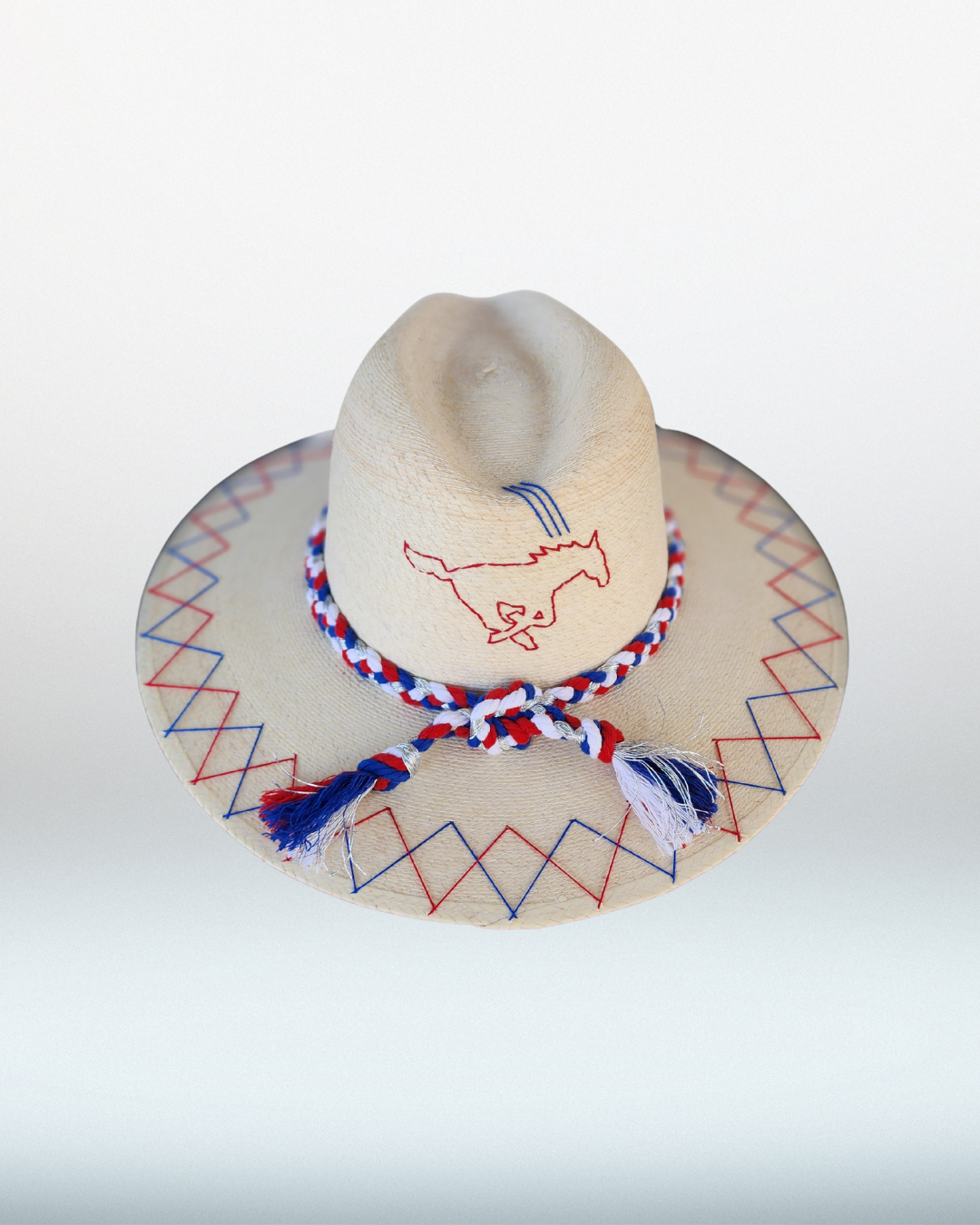 SMU + Double Zig Zag Brim Palm Hat