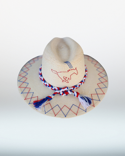 SMU + Double Zig Zag Brim Palm Hat