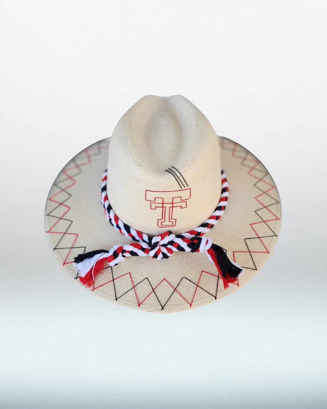 Texas Tech + Double Zig Zag Brim Palm Hat