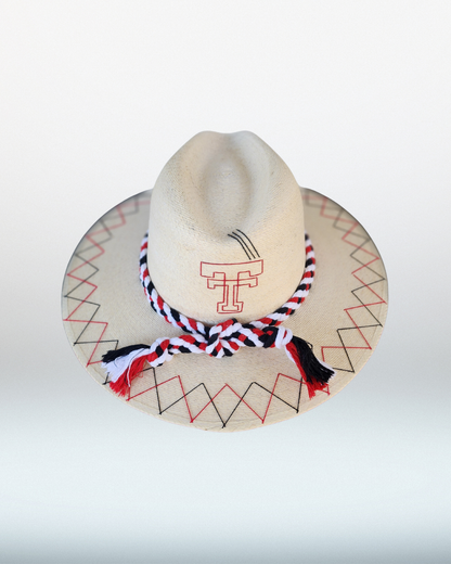 Texas Tech + Double Zig Zag Brim Palm Hat