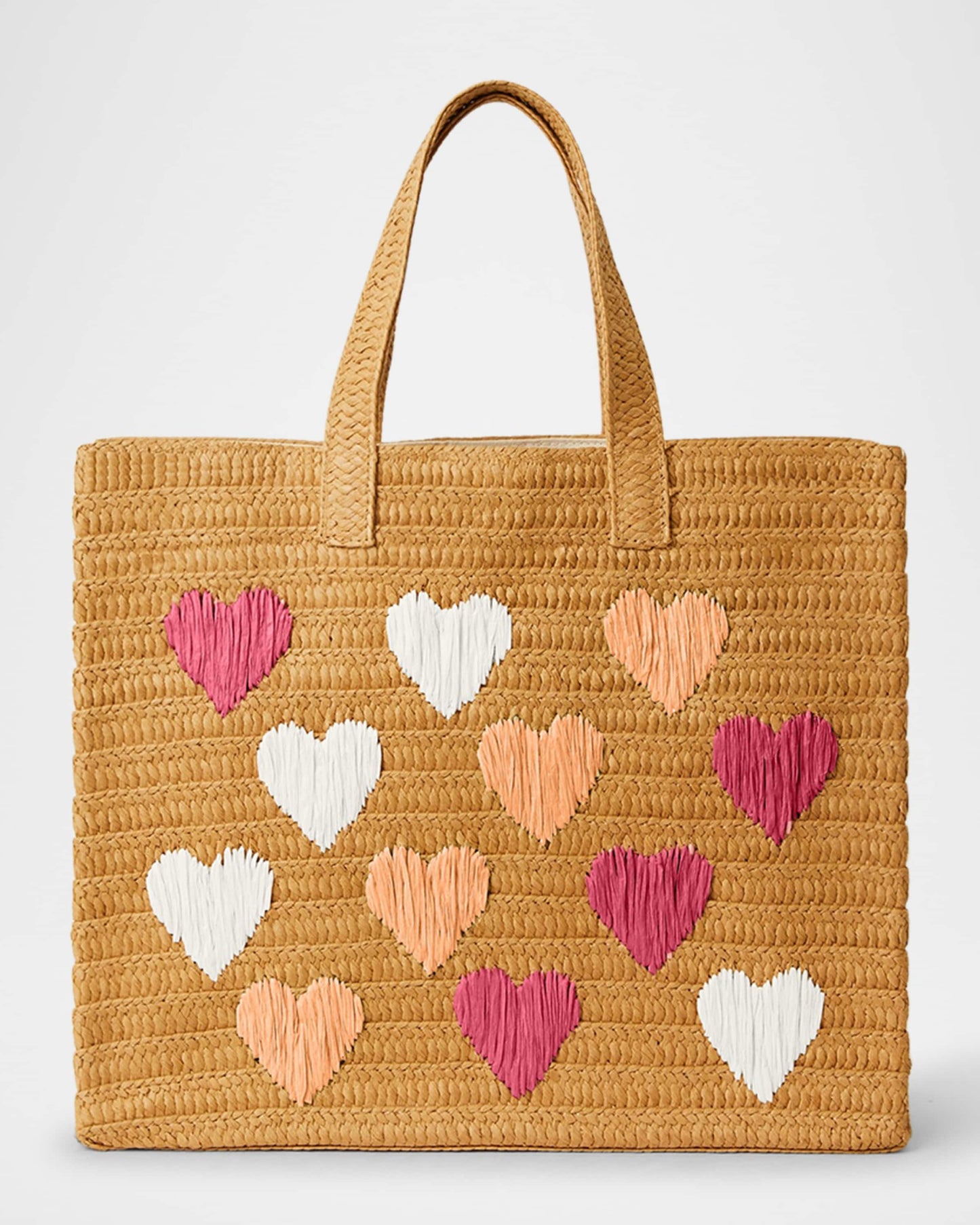 Be Mine Tote - Sand Fuchsia/Coral Rainbow