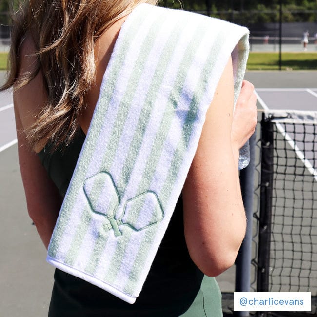 Pickleball Towel - Pickle Green Paddles