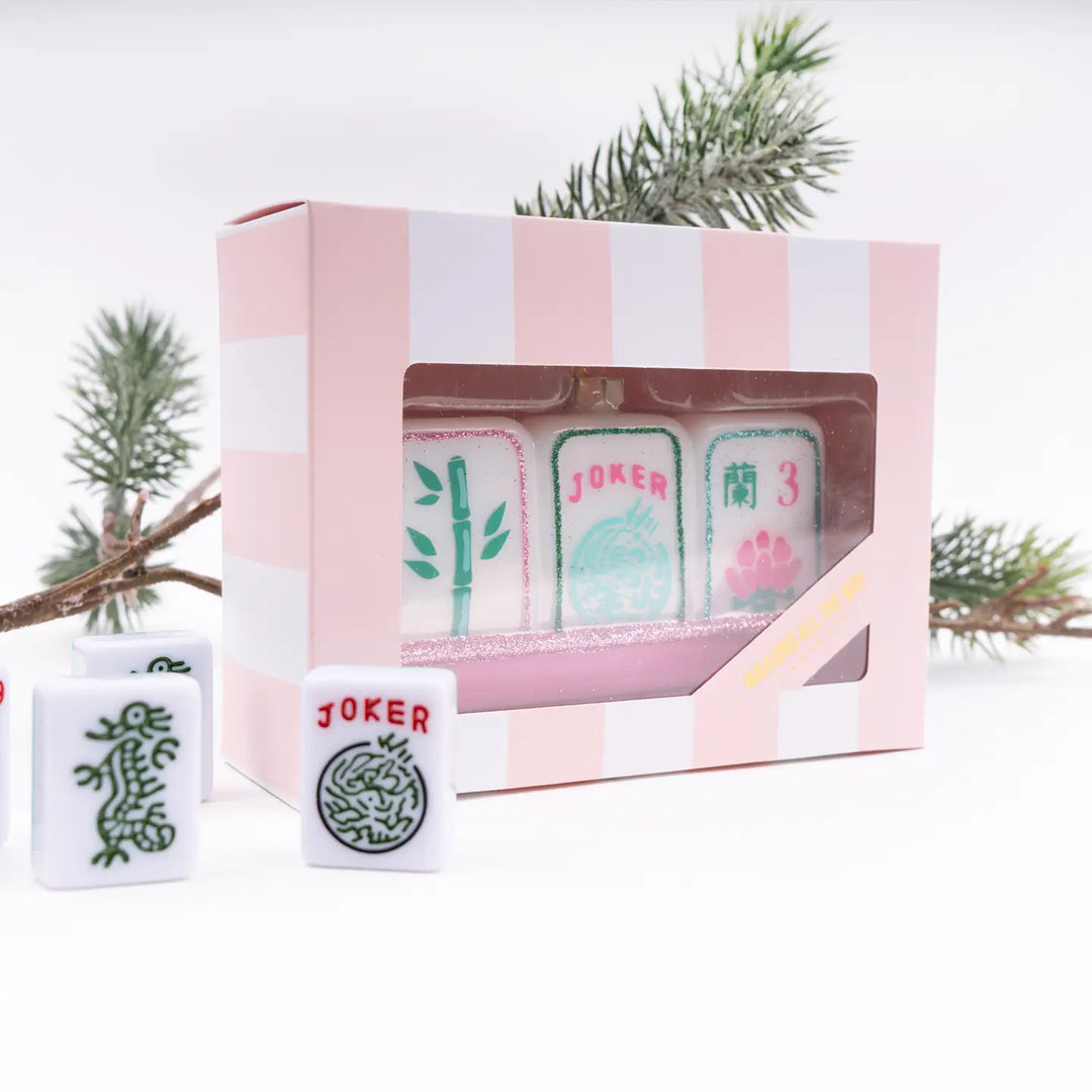 Mahjong Tiles Boxed Christmas Ornament