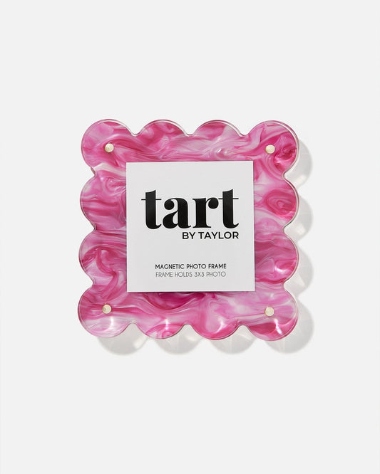 Pink Marbled Mini Acrylic Picture Frame
