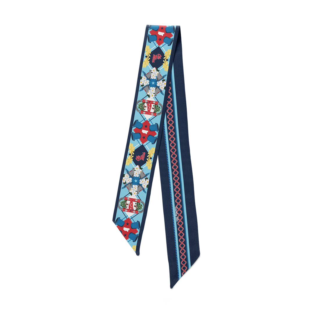 Saturday Silks - All-Star Skinny Scarf - Ole Miss